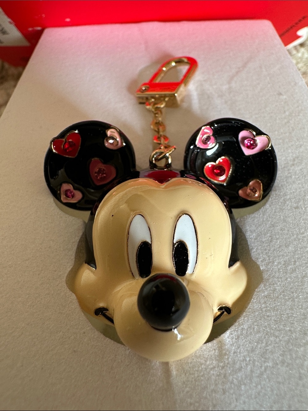 BAUBLEBAR Disney MICKEY MOUSE Hearts Bag Charm / Keychain - Picture 4 of 7